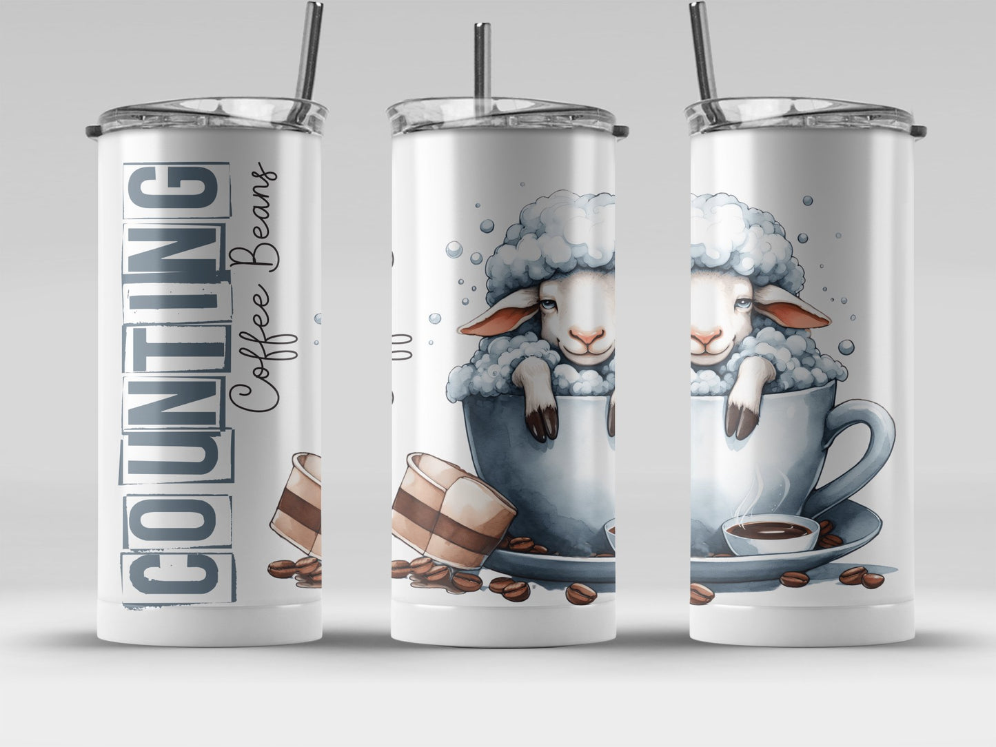 Counting Coffee Beans Sheep Themed Drinkware product
