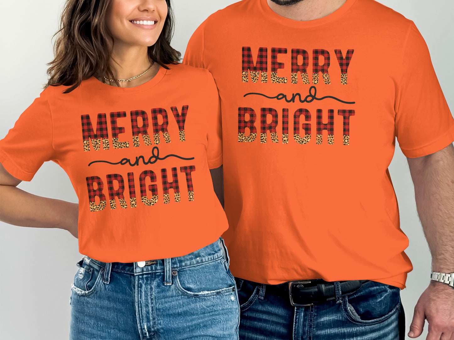 Merry and Bright Matching Christmas Shirt