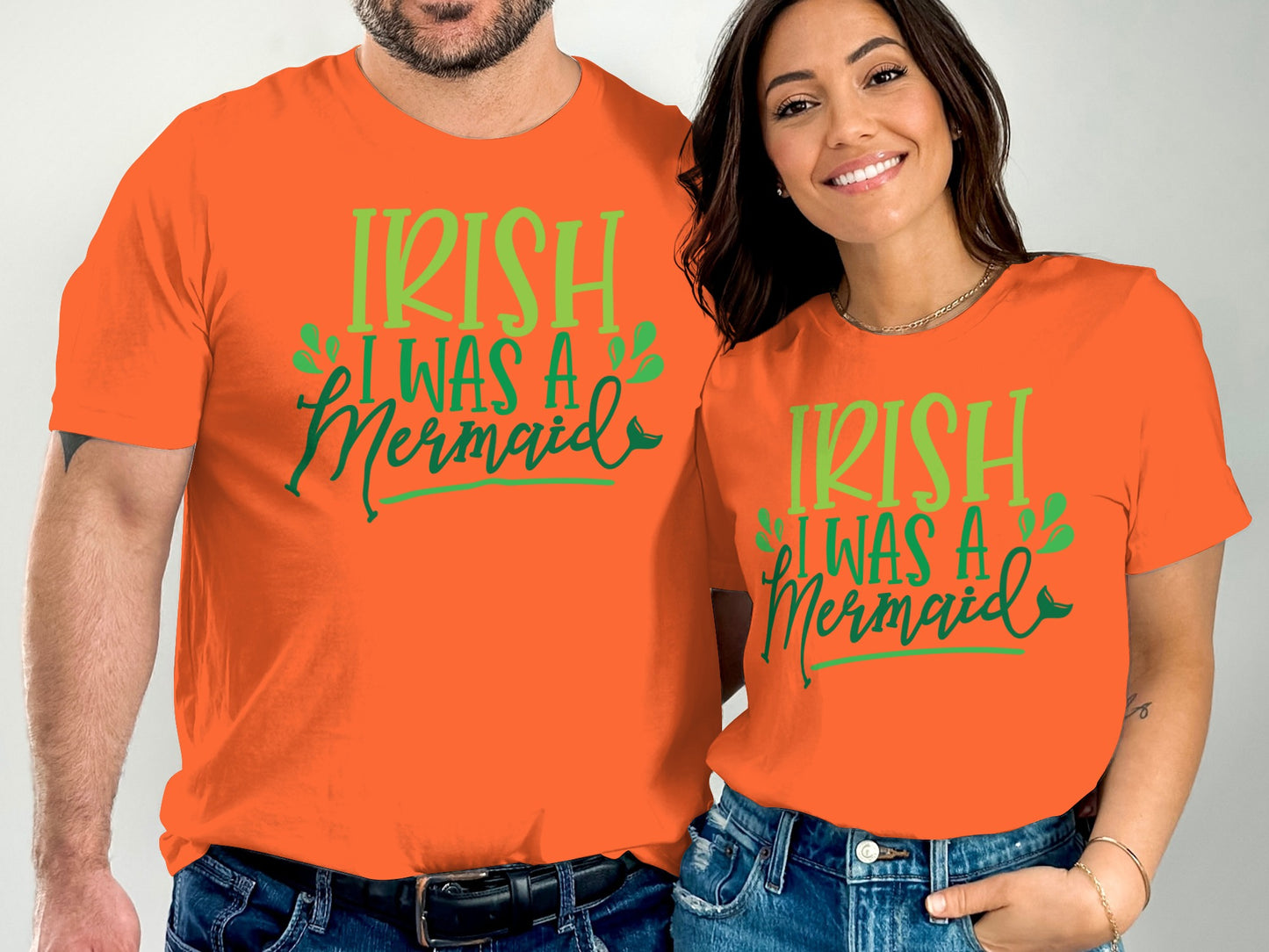 IRISH I WAS A MERMAID Unisex Casual Graphic T-Shirt