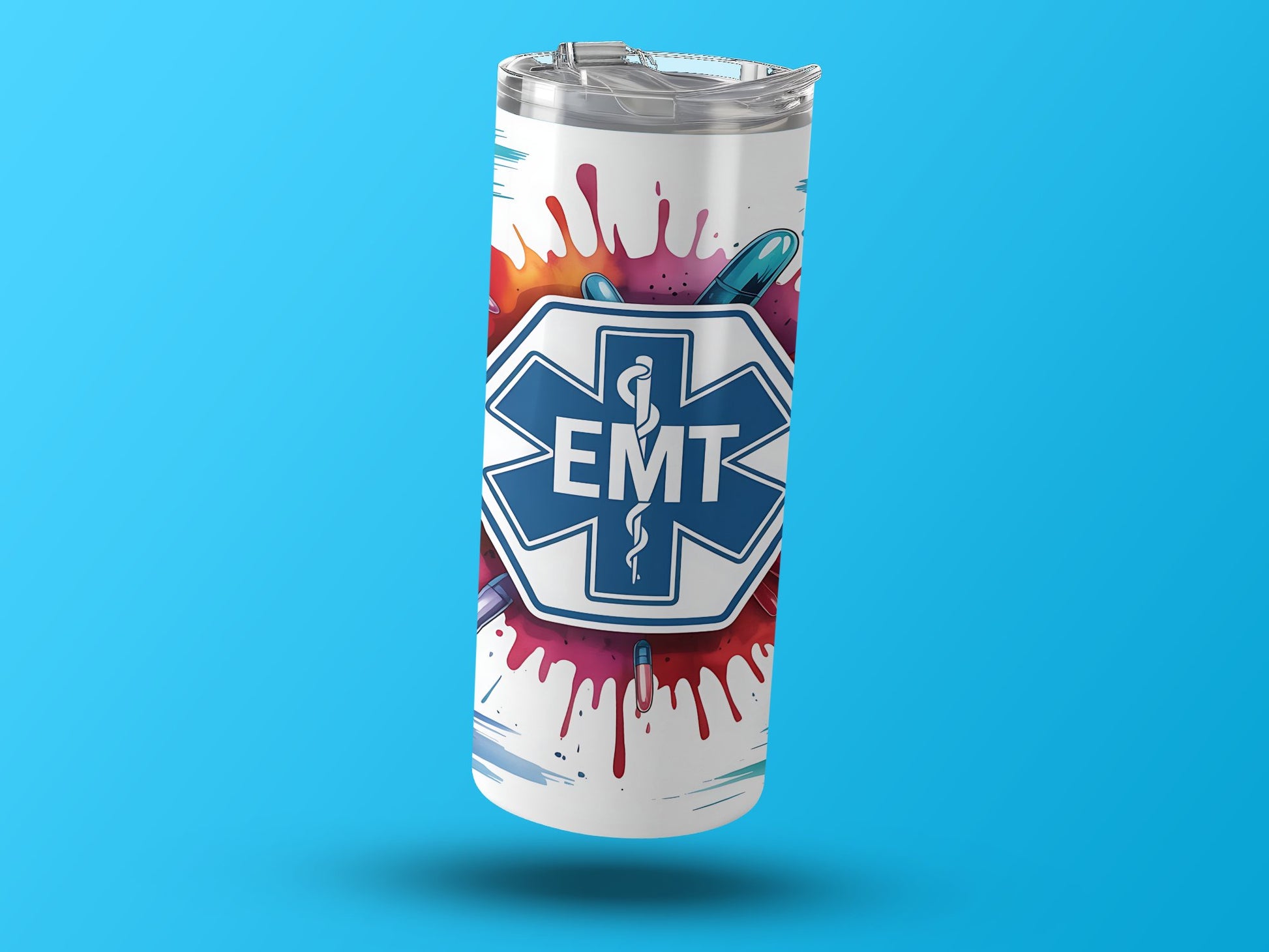EMT Splatter Art Travel Tumbler product type