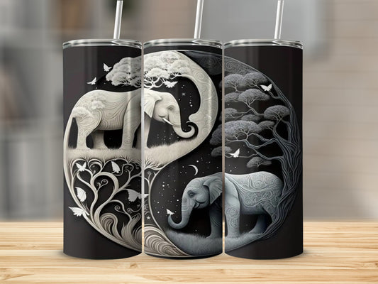 Elegant Elephant Design Insulated Tumbler product type