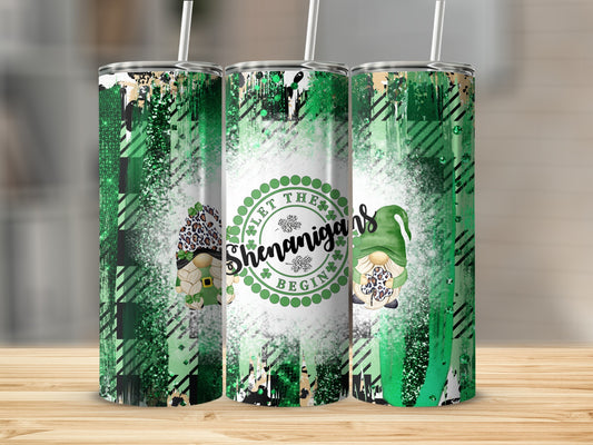 Let the Shenanigans Begin Green Gnome Tumbler