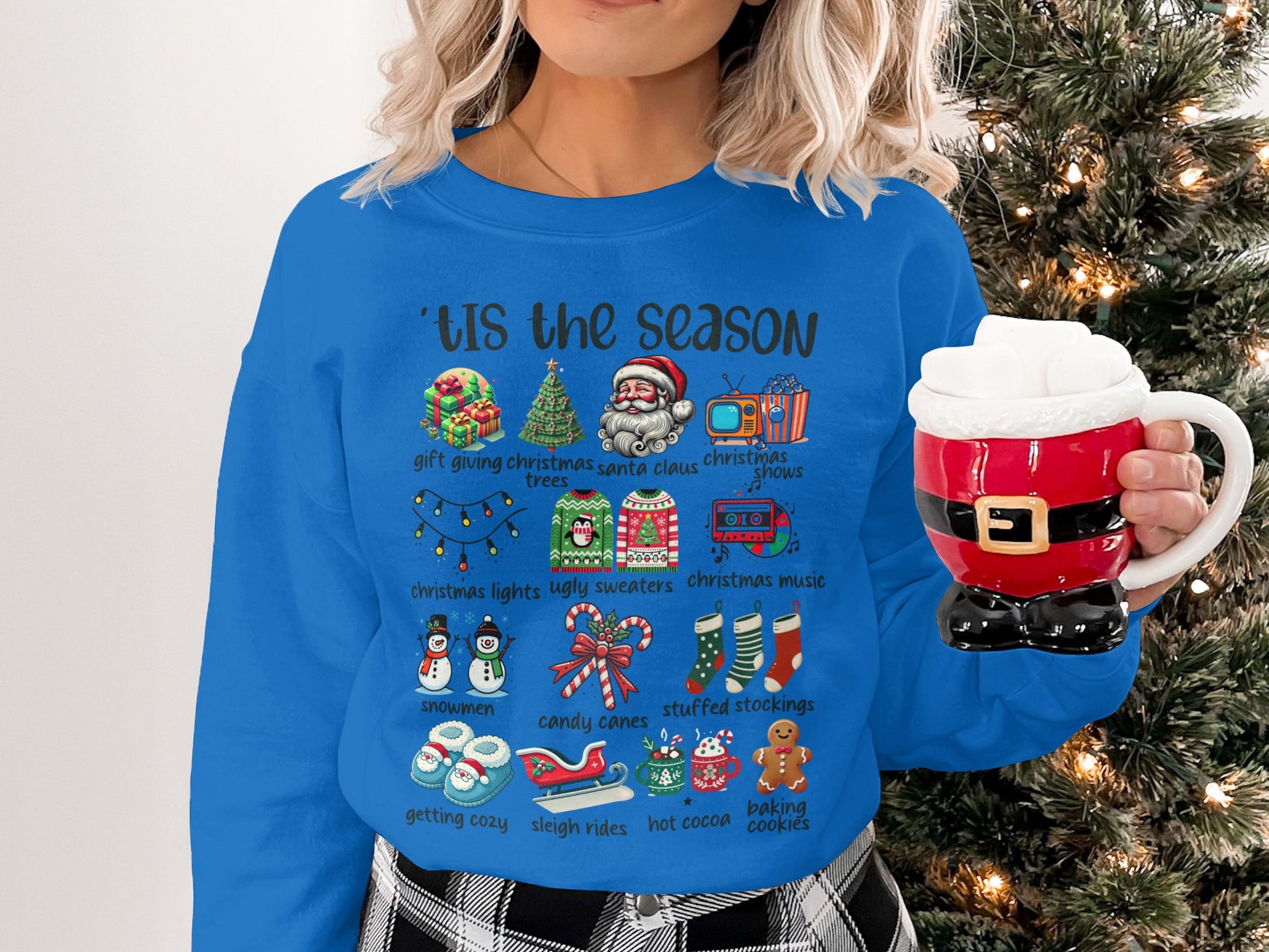Christmas Season Themed Cozy Sweatshirt