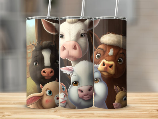 Cute Farm Animals Printed Tumbler for Beverage Lovers product