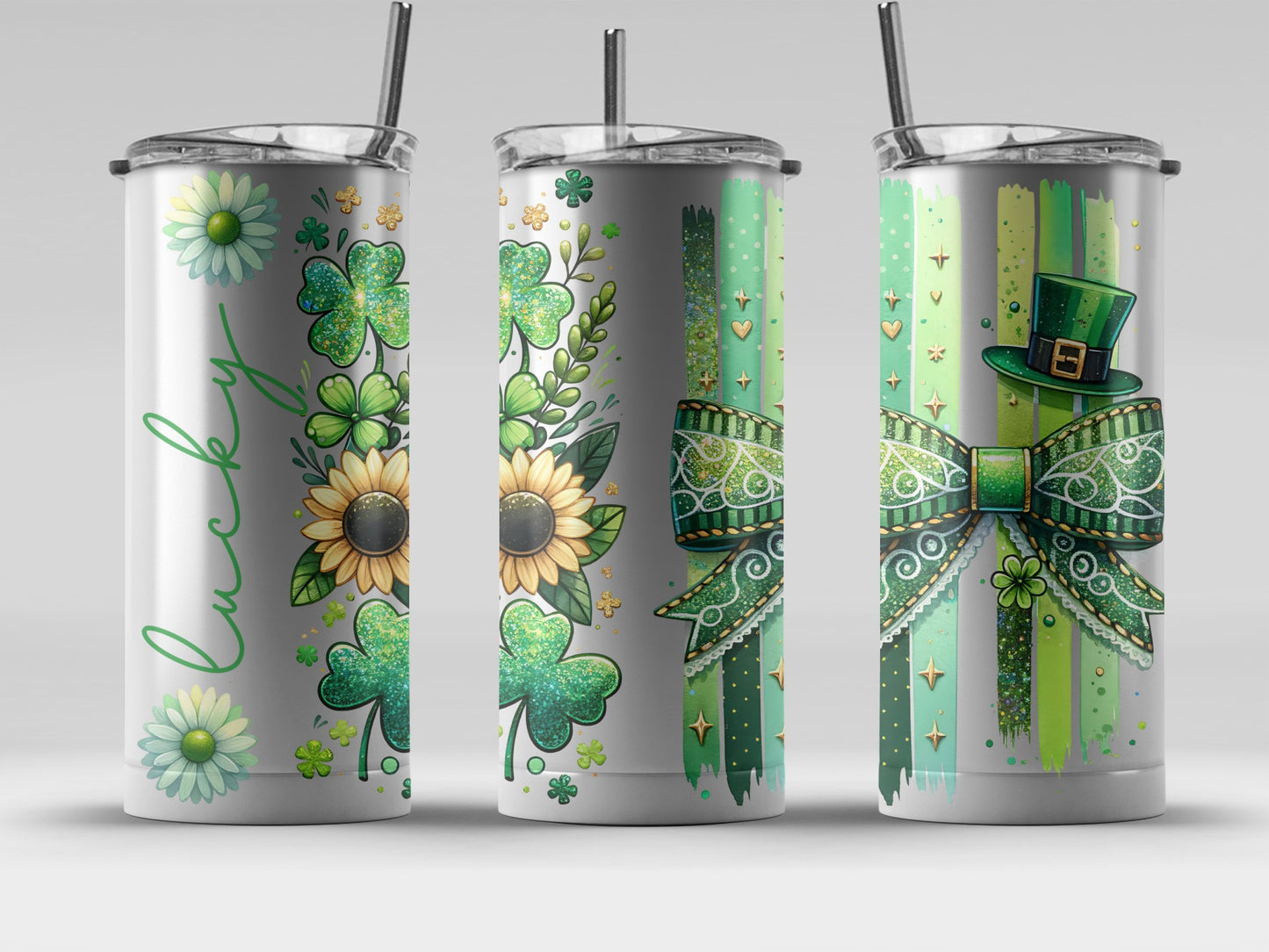 St. Patrick's Day Lucky Sunflowers and Clover Tumbler
