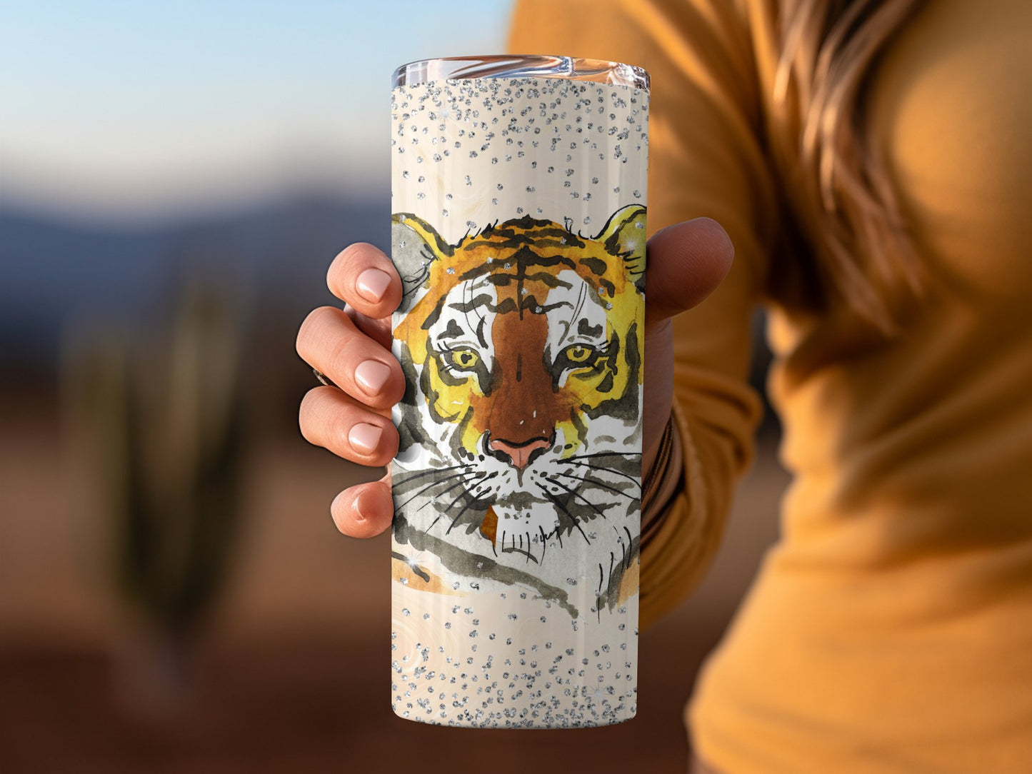 Fierce Tiger Art Design Tall Tumbler product