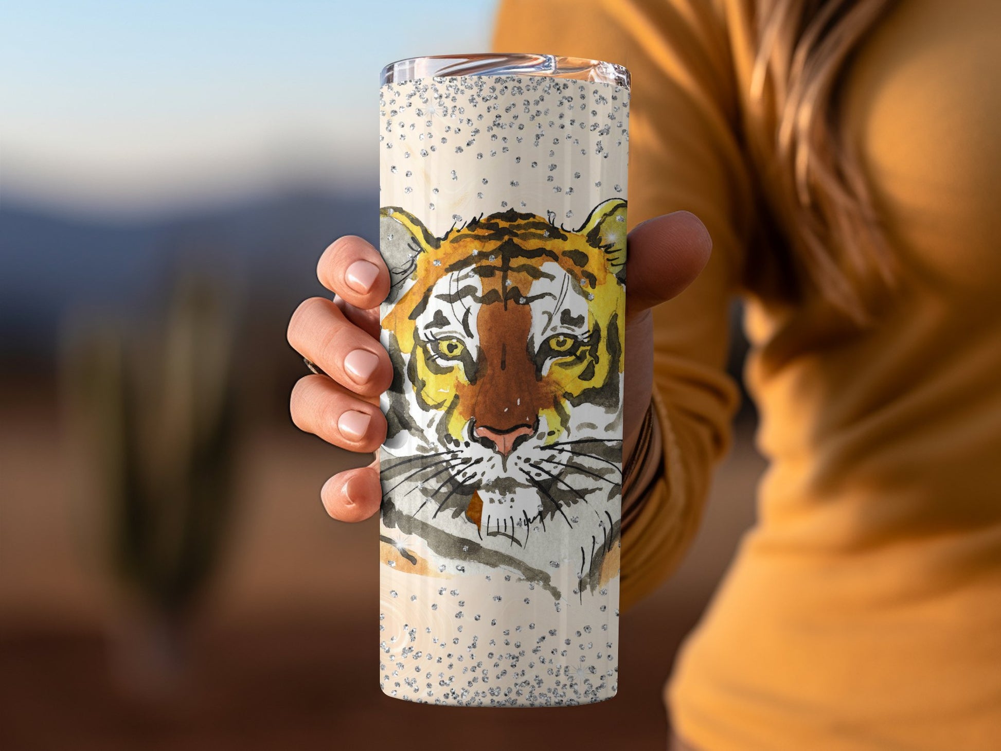 Fierce Tiger Art Design Tall Tumbler product