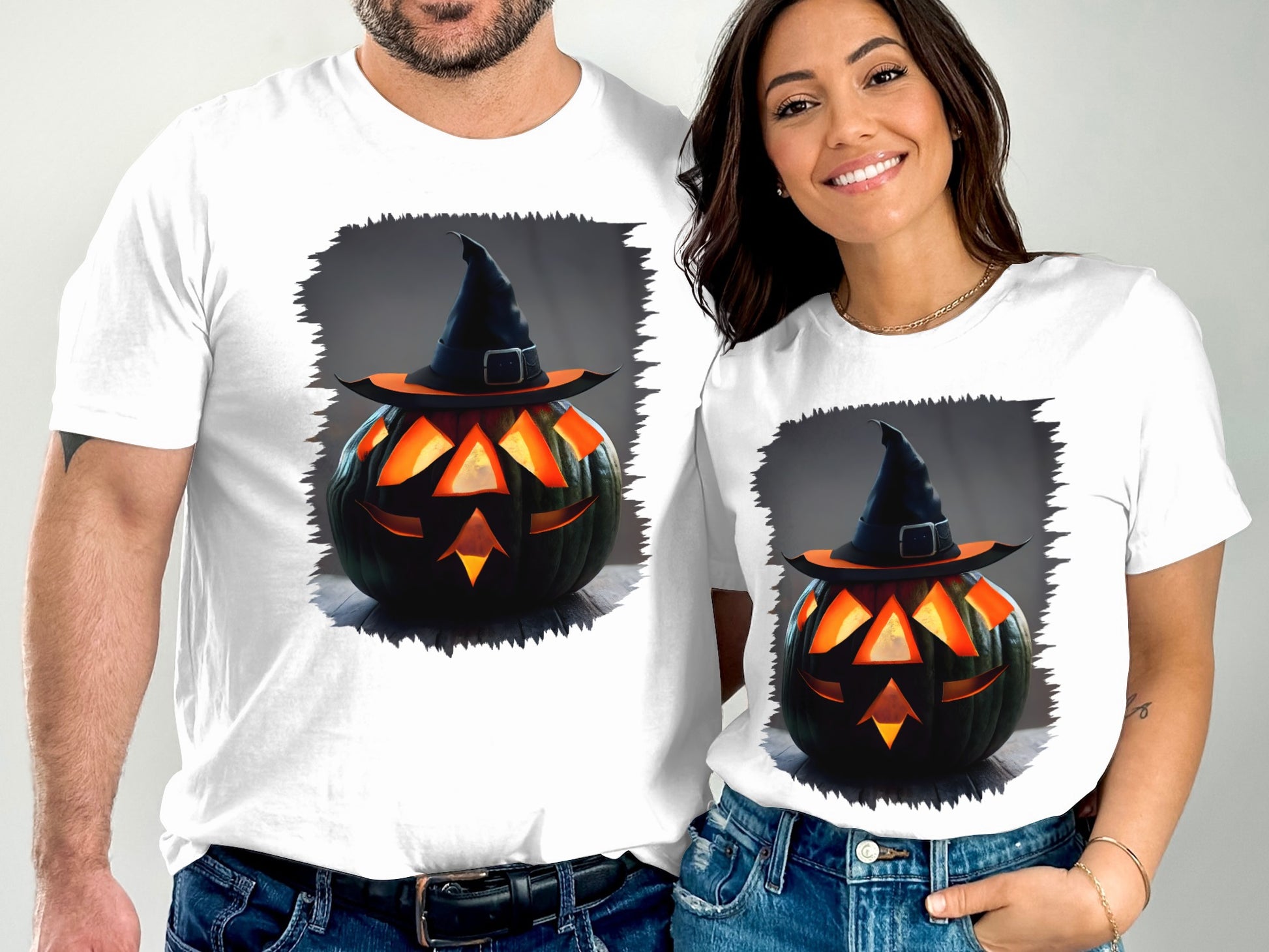 Festive Halloween Pumpkin Witch Hat Graphic T-Shirt product