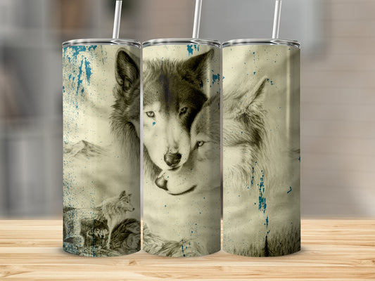 Wolf Design Art Stainless Steel Tumbler product