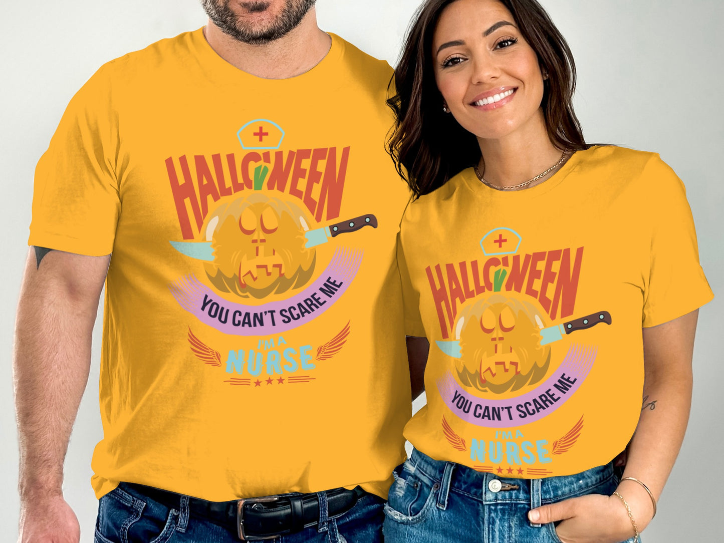 Halloween Nurse You Can't Scare Me Graphic T-Shirt product type