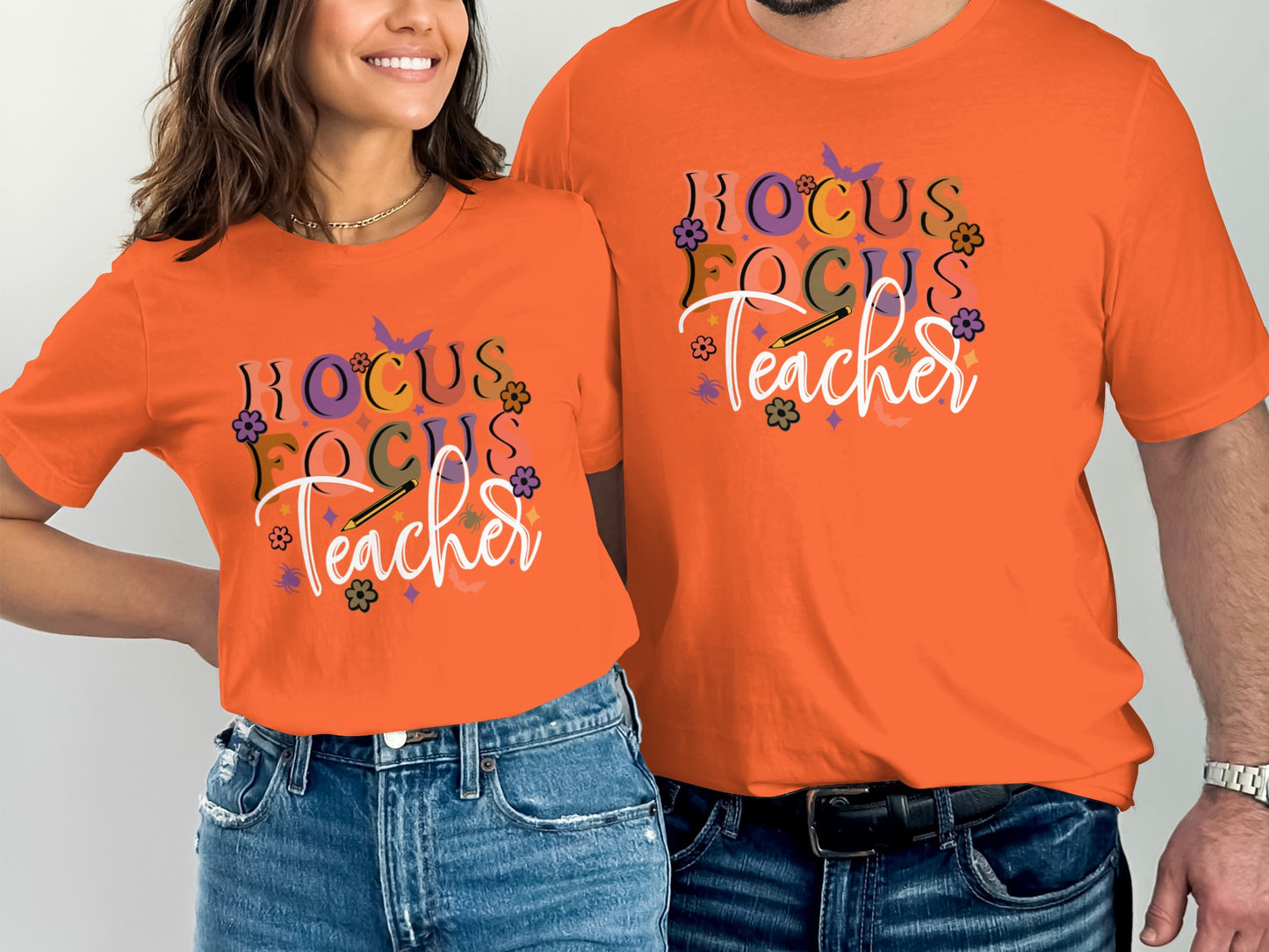 Hocus Pocus Teacher Lettering Casual Tee product