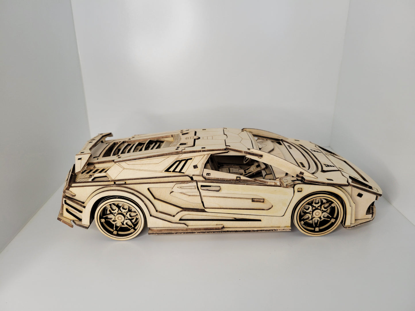 Intricate Wooden Sports Car Puzzle Model Kit