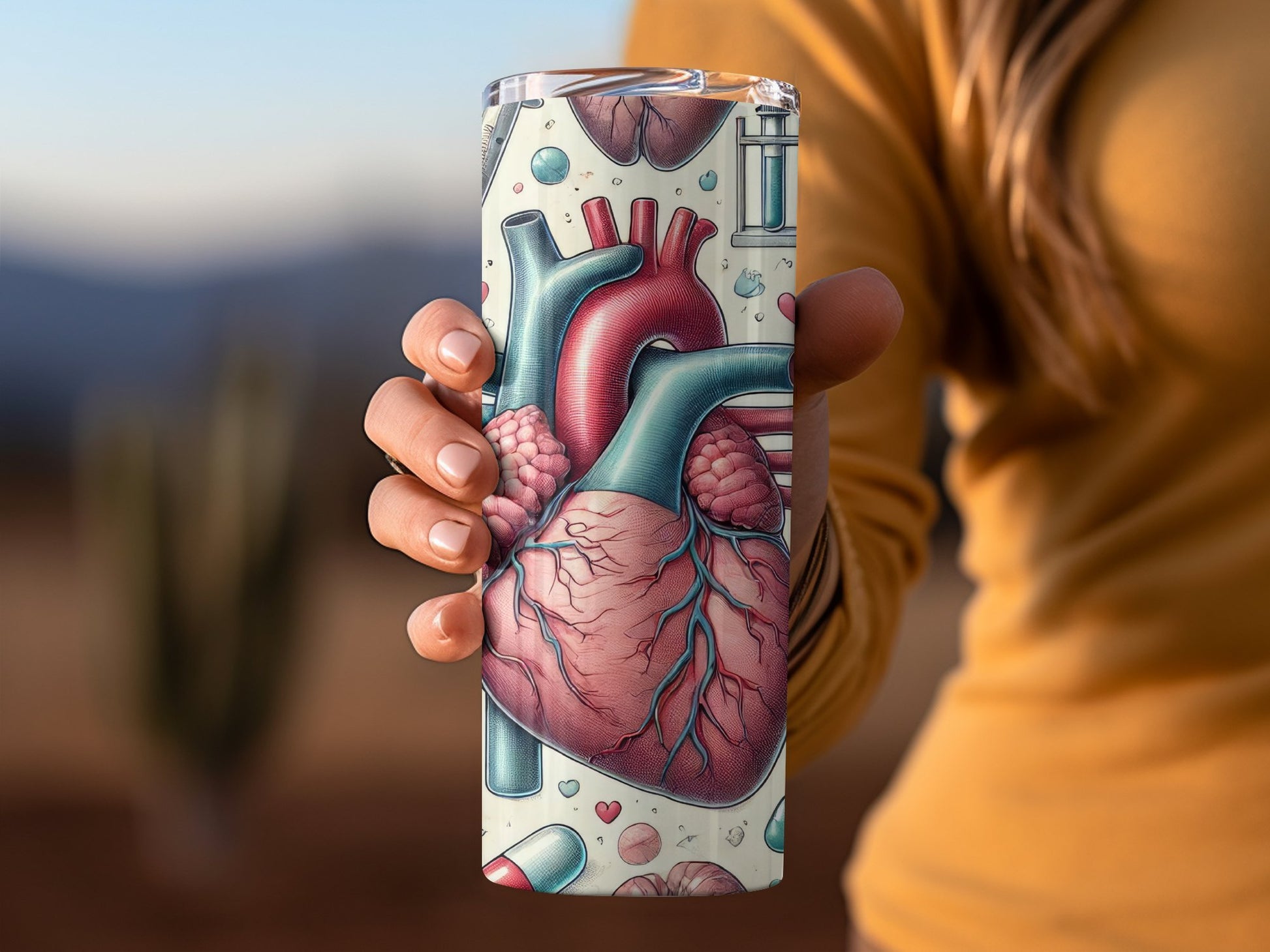 Unique Anatomical Heart Artistic Tumbler product