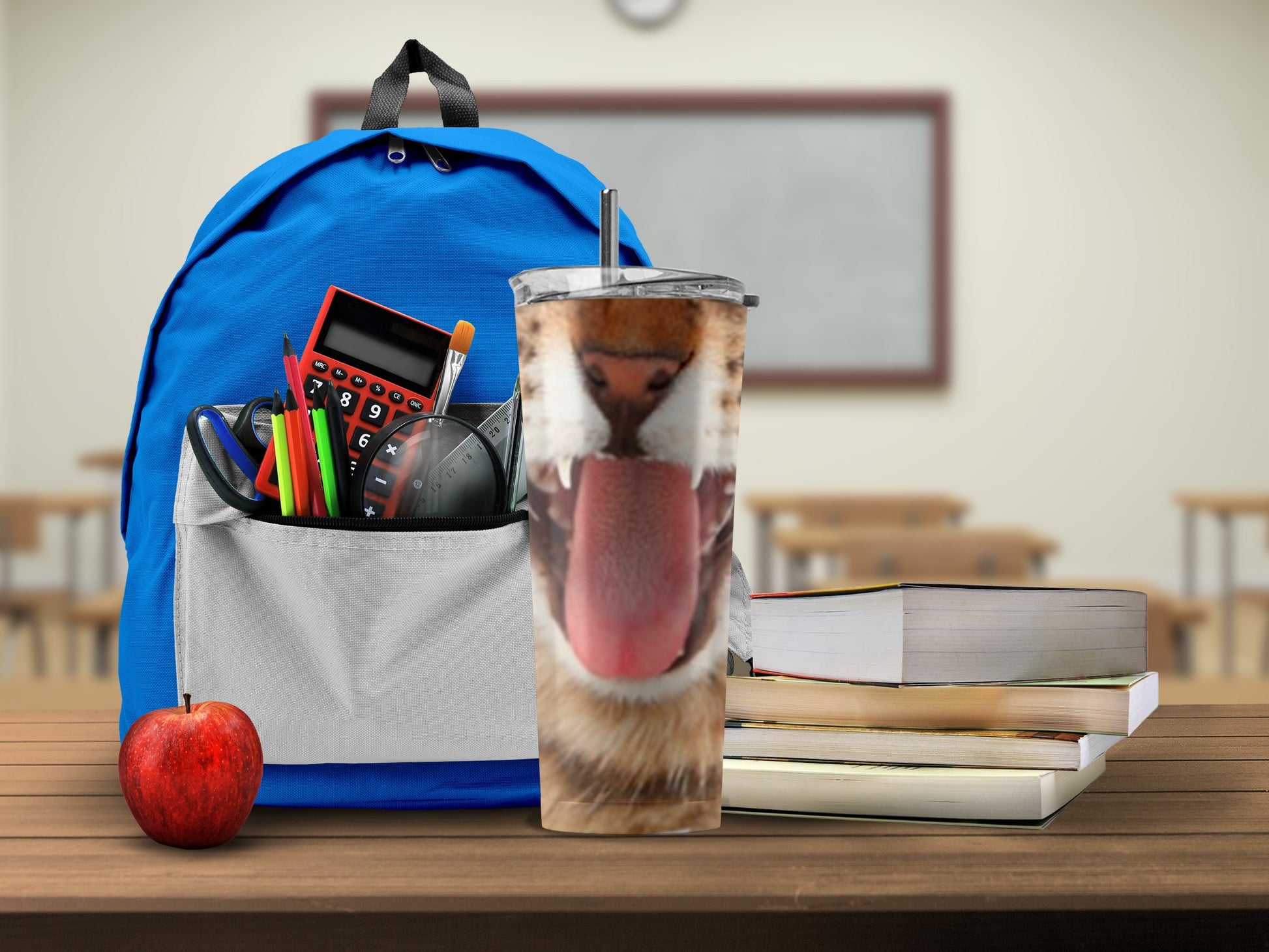 Unique Animal Print School Supplies Set Backpack Product