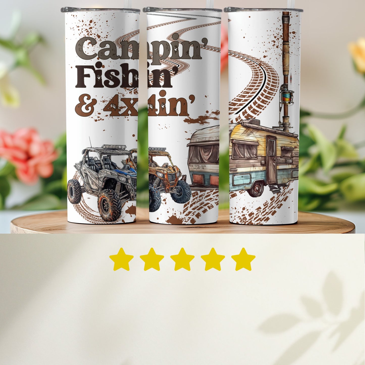 Campin Fishin 4x4in' Travel Mug product