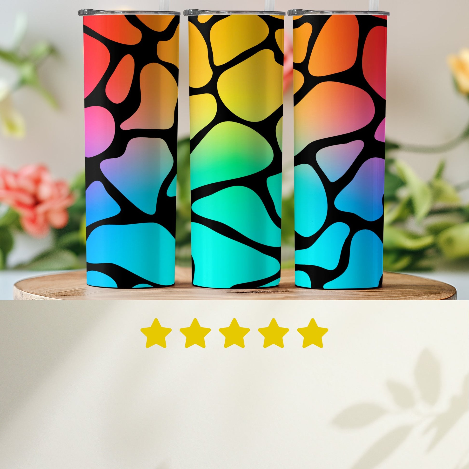 Colorful Abstract Patterned Tumblers High Quality product