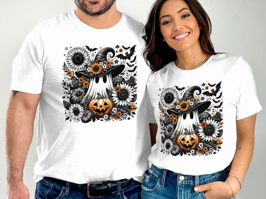 Halloween Ghost Pumpkin Print Design T-Shirt product type