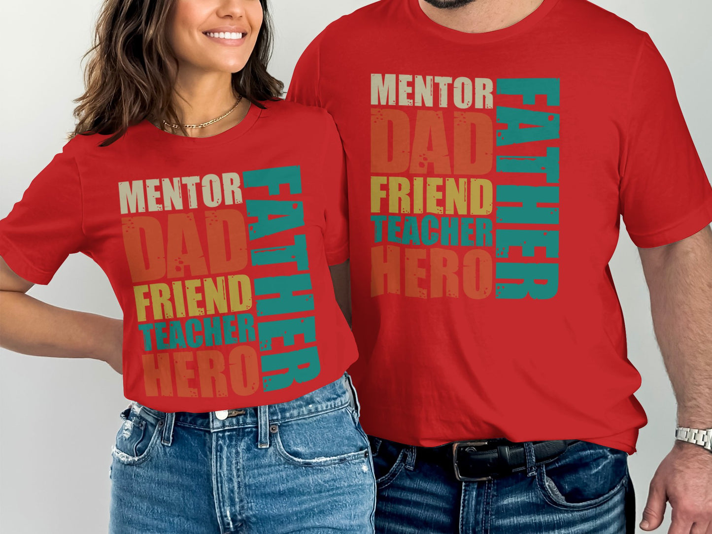 Mentor Dad Friend Teacher Hero Printed T-shirt product type