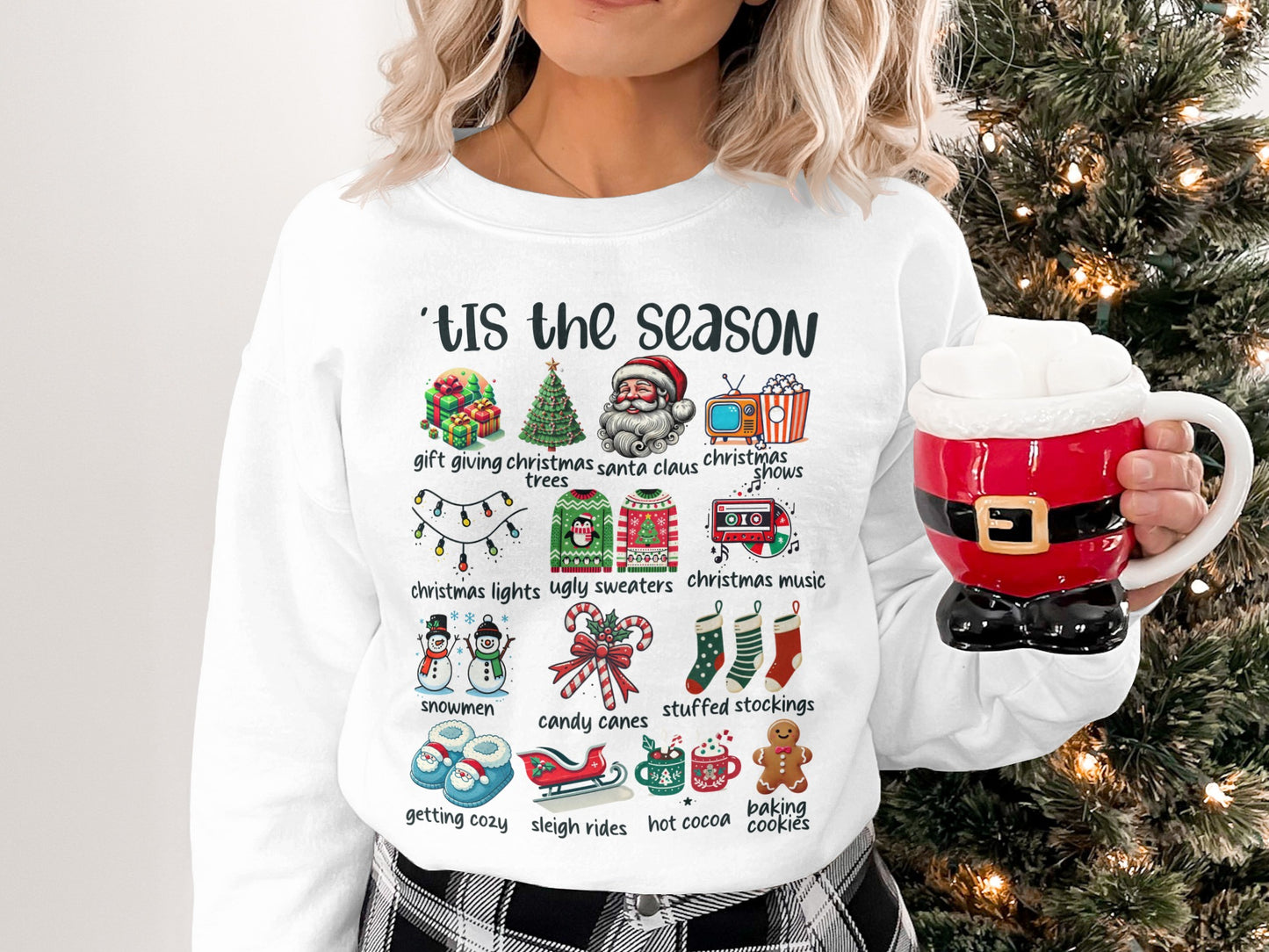 'Tis the Season Christmas Sweatshirt Holiday Design