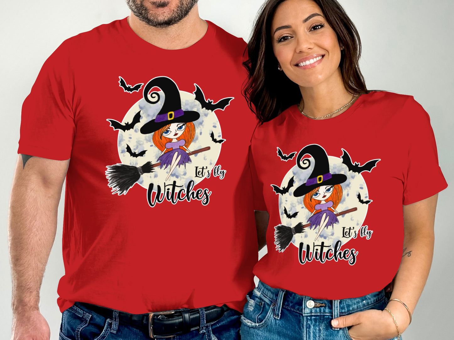 Let's Fly Witches Halloween Matching T-Shirt product