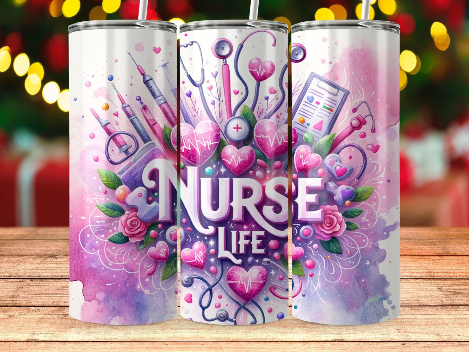 Nurse Life Colorful Themed Tumbler Product