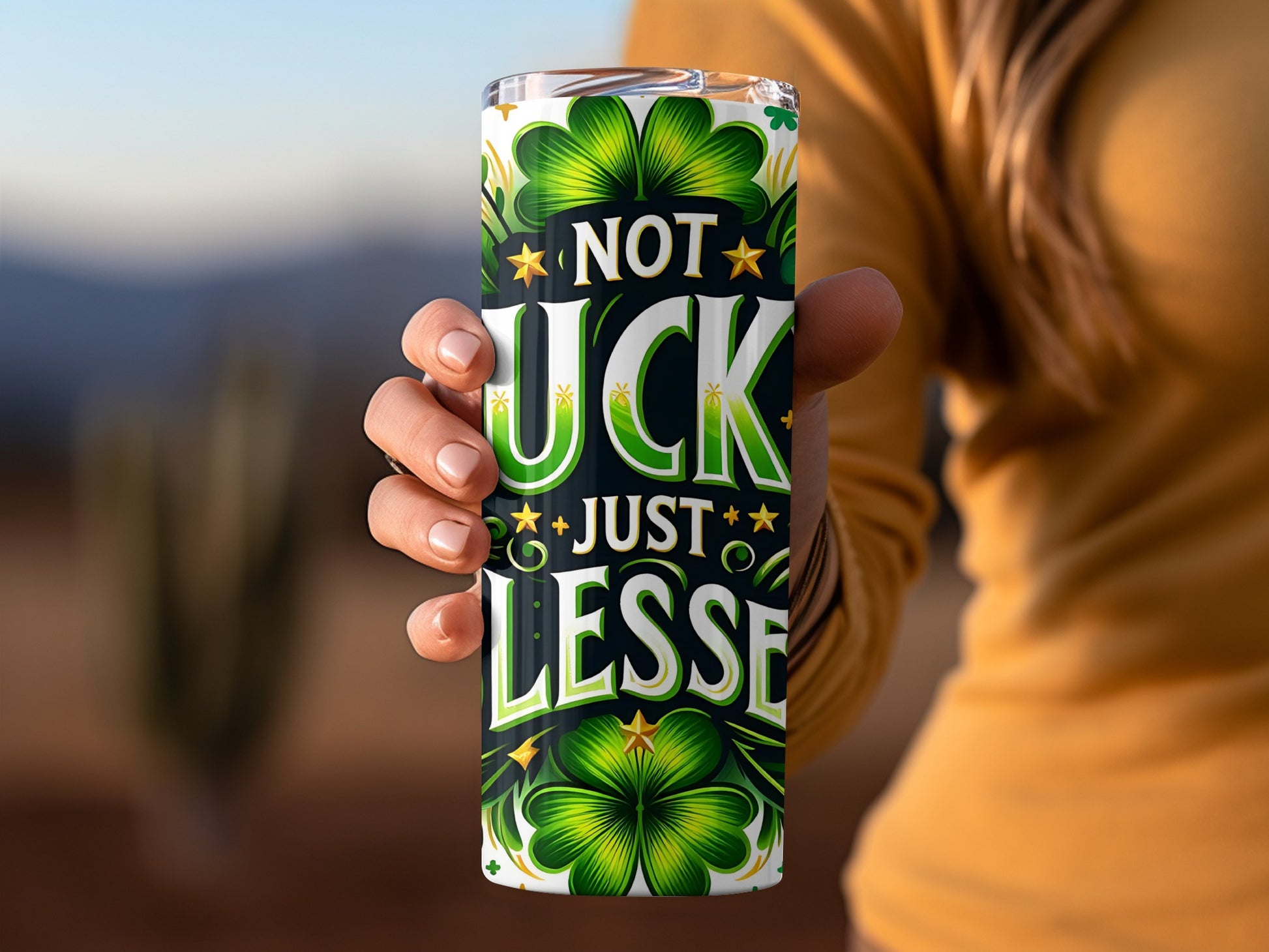 Not Luck Just Blessed Shamrock Design Mug