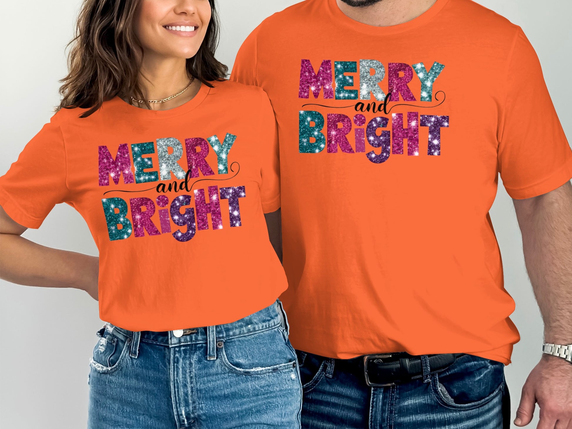 Merry and Bright Festive Graphic T-Shirt