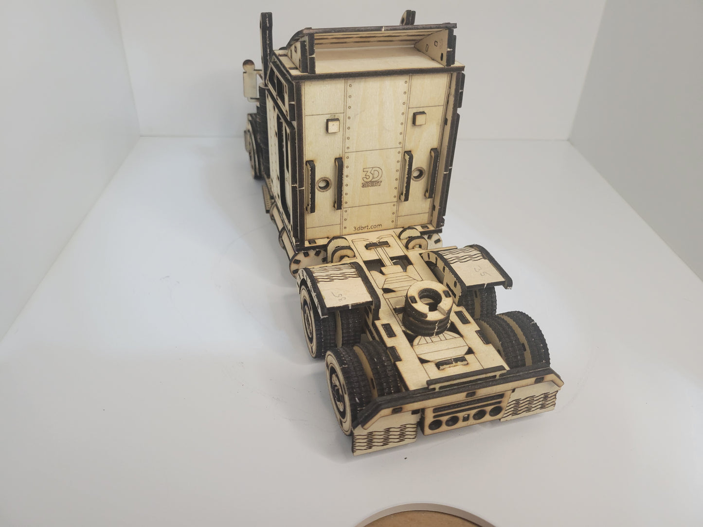 Wooden 3D Puzzle Buildable Semi-Truck Model Kit Toy