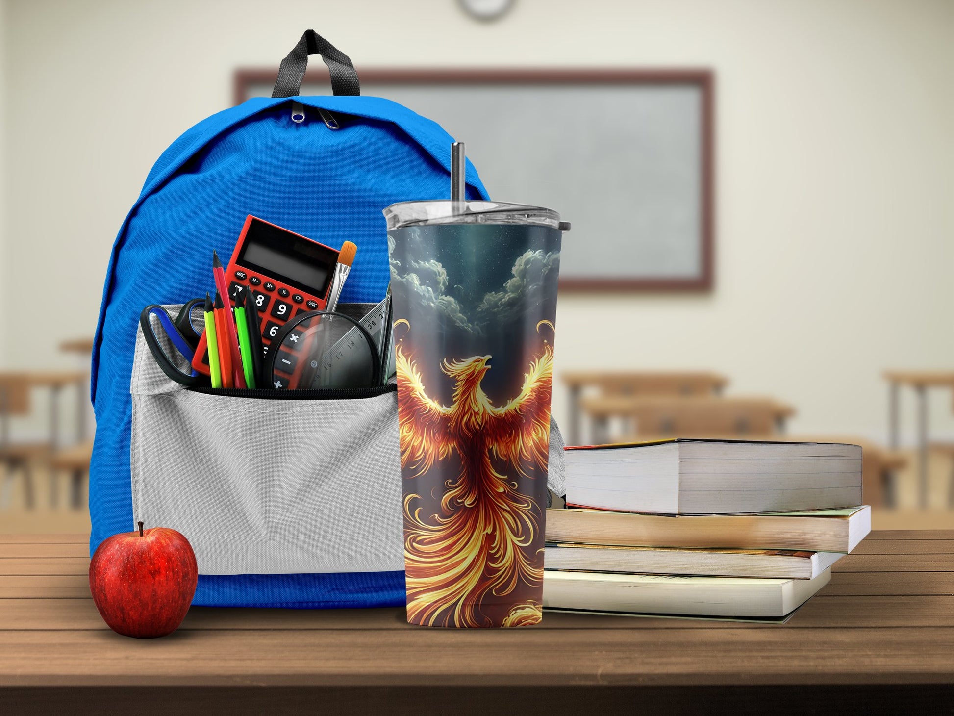Stylish Phoenix Design Tumbler for Students Desk product