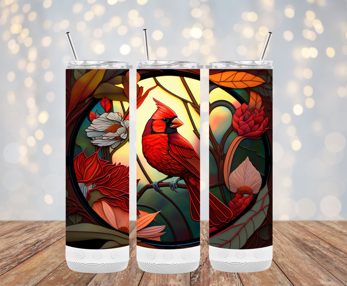 Colorful Cardinal Wildlife Artwork Tumbler product
