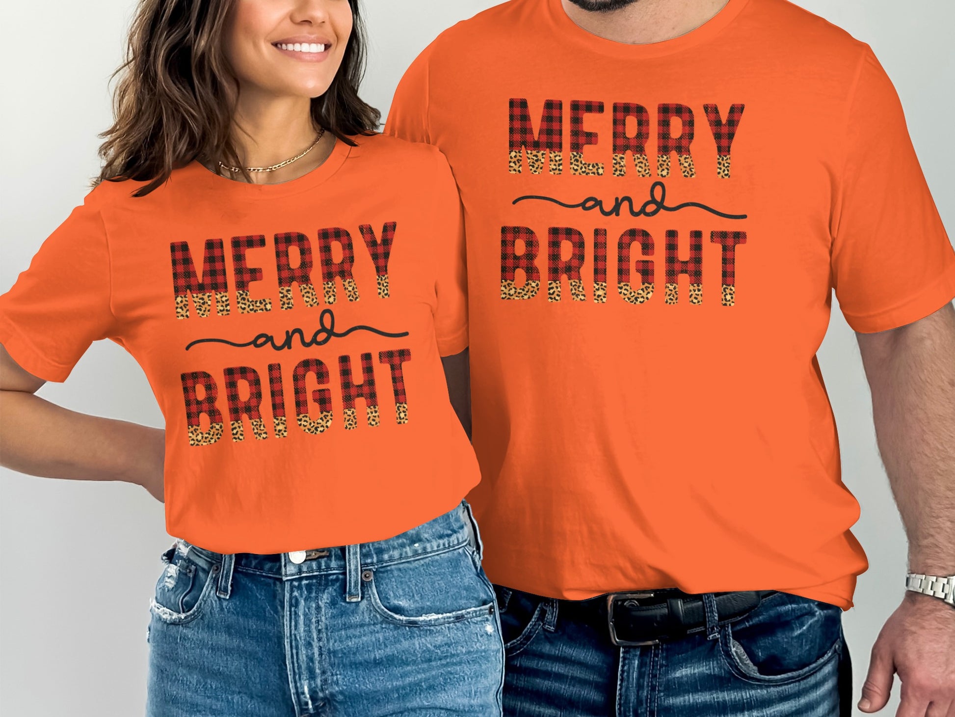 Merry and Bright Graphic T-Shirt Holiday Fashion