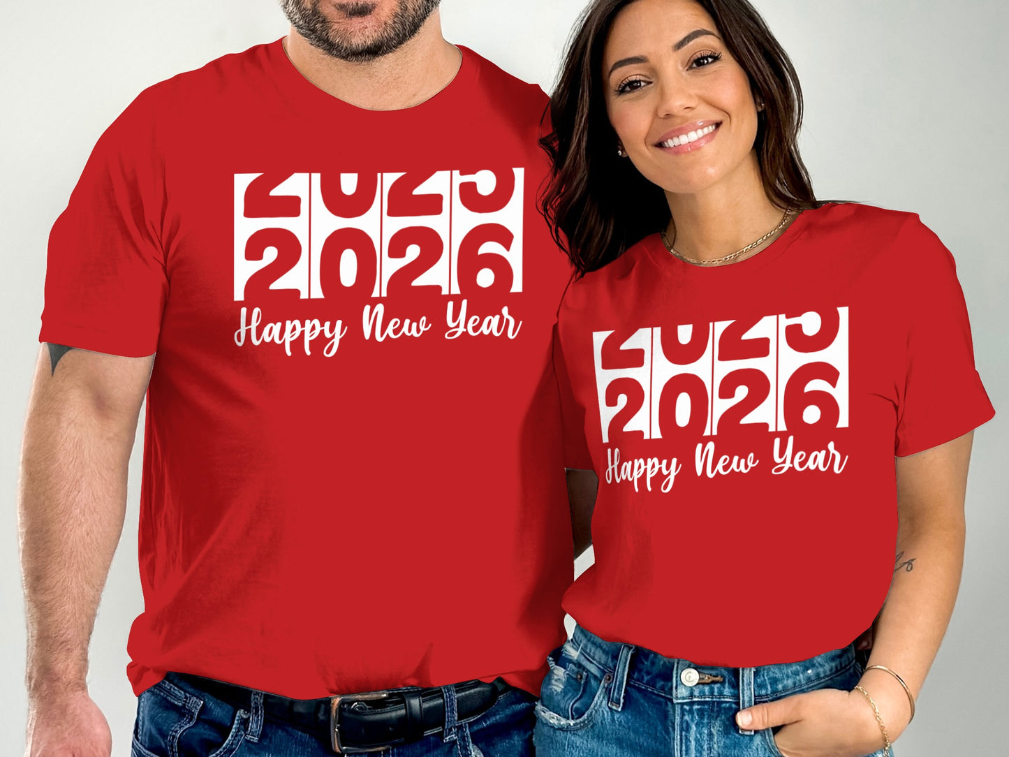 2026 Happy New Year Red T-Shirt for Festive Celebrations