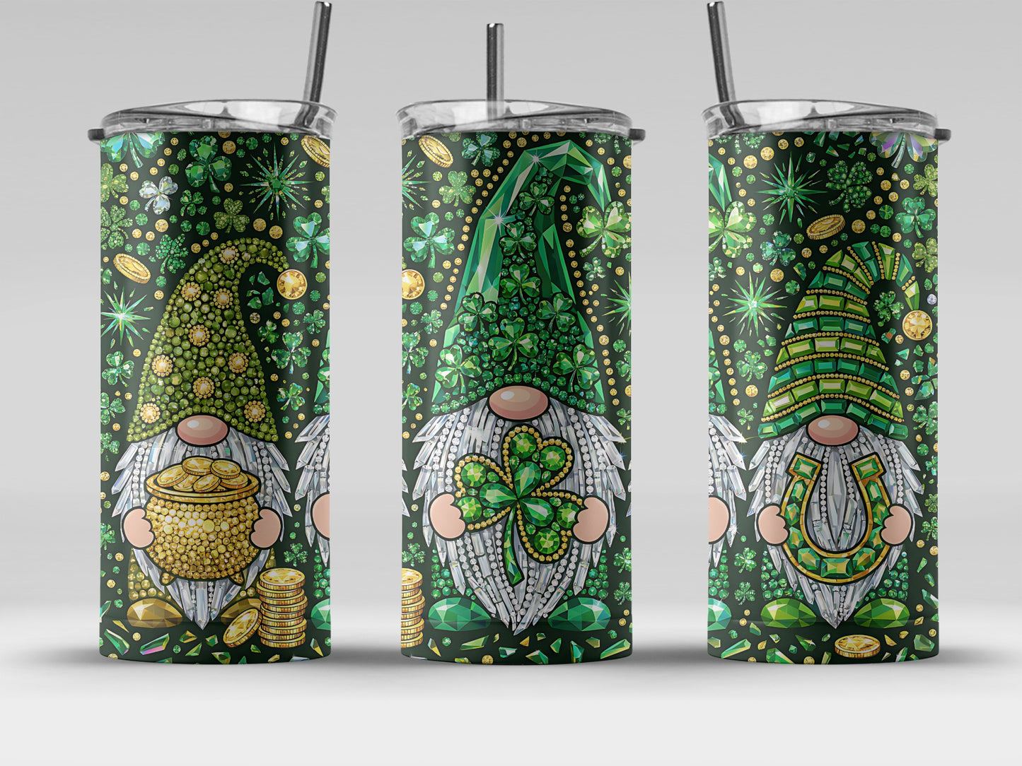 Gnome St. Patrick's Day Themed Tumbler Set