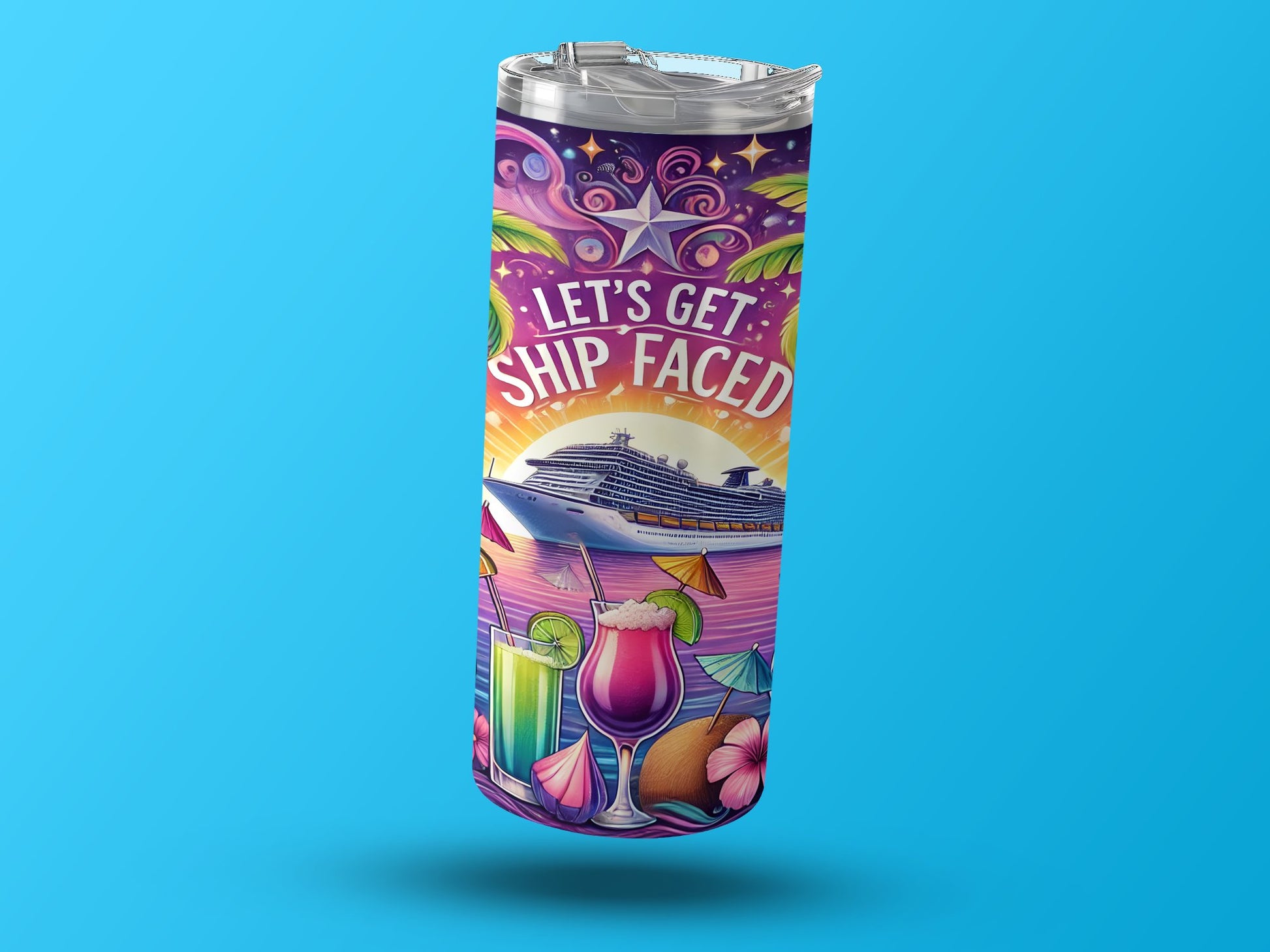 Let's Get Ship Faced Cruise Travel Tumbler product
