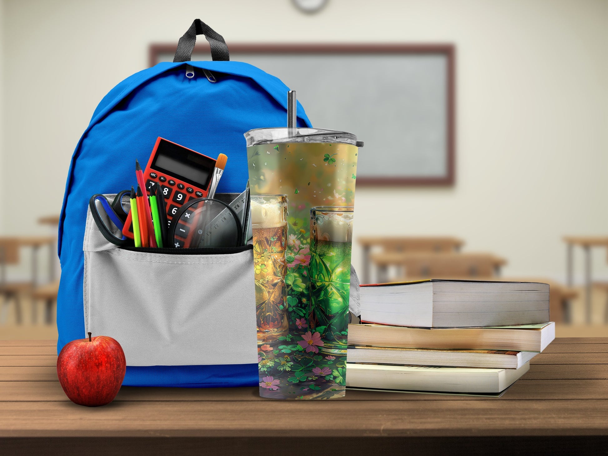 School Backpack with Calculator and Supplies set