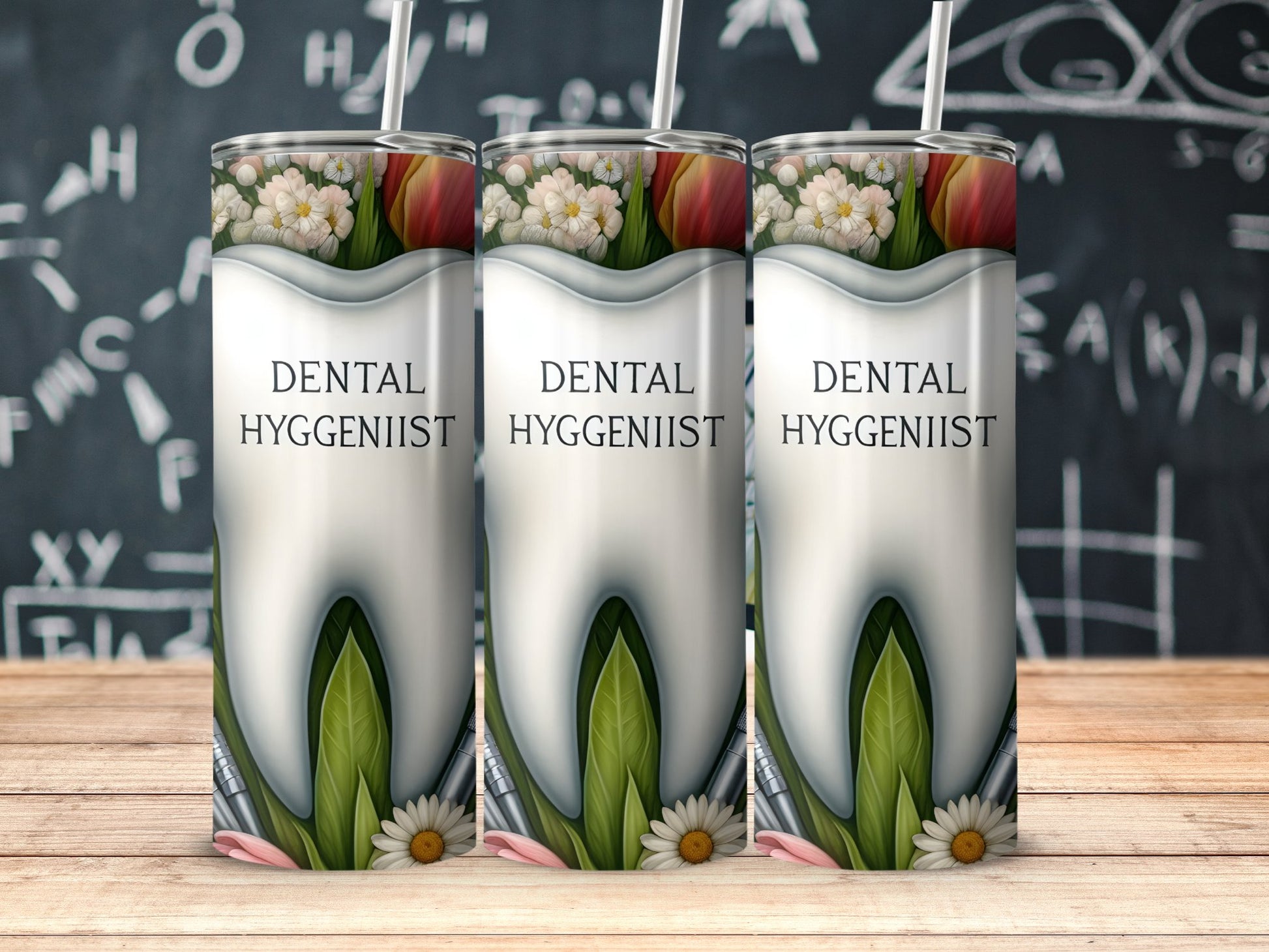 Dental Hygienist Floral Design Tumbler product
