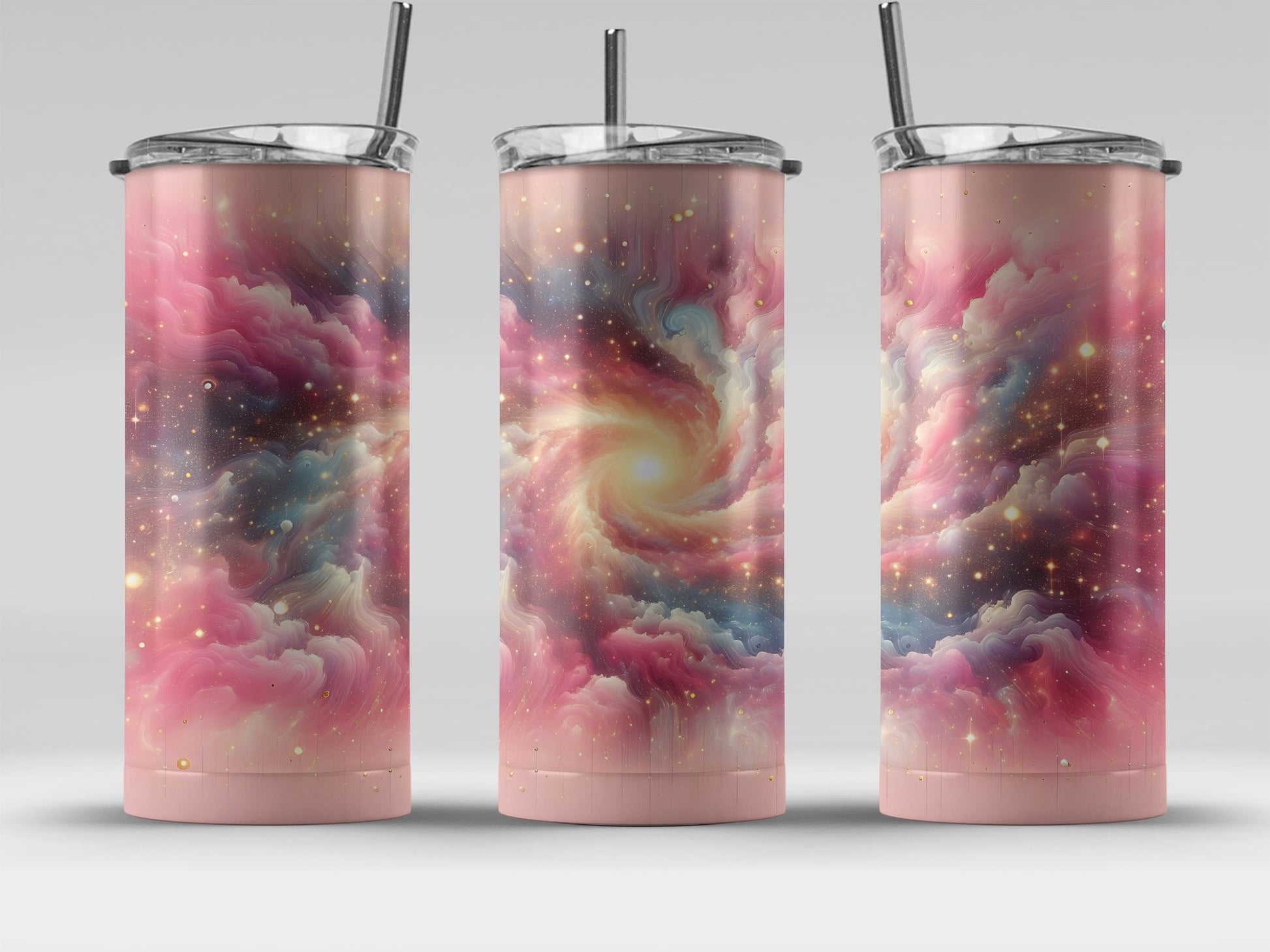 Colorful Swirling Nebula Design Insulated Drink Product