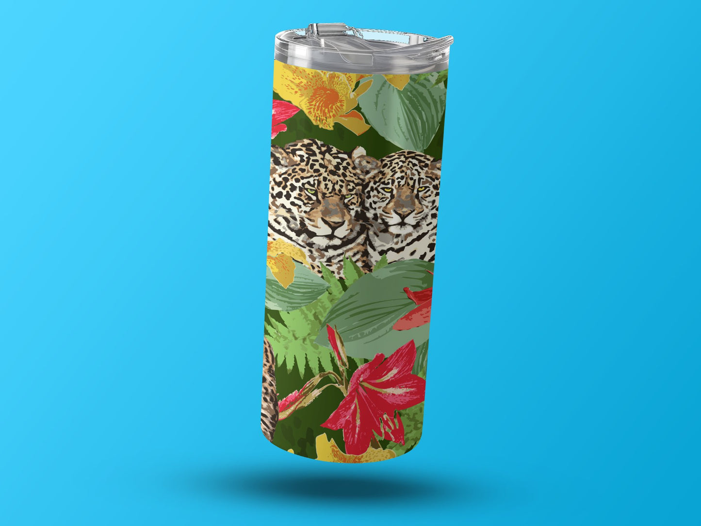 Vibrant Floral and Leopard Print Insulated Tumbler product