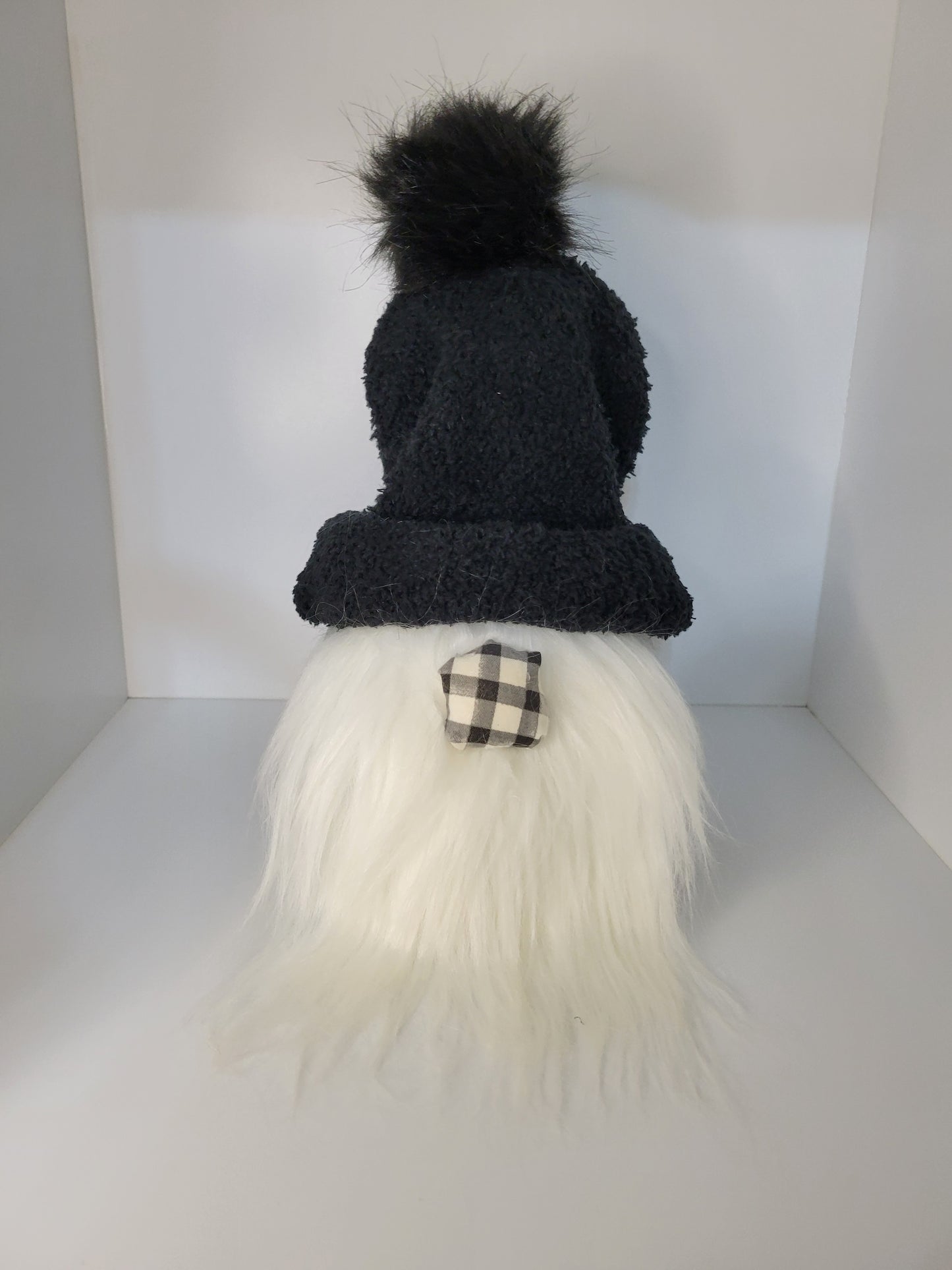 Charming Winter Gnome with Plaid Nose for Indoor Decor