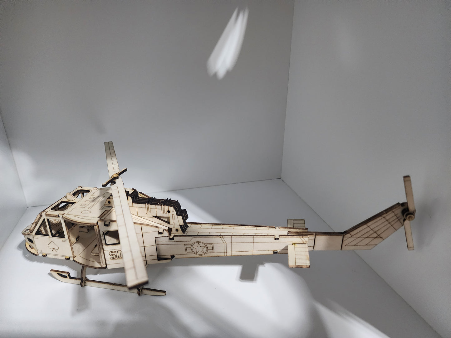 Detailed Helicopter Model with Engraved Designs