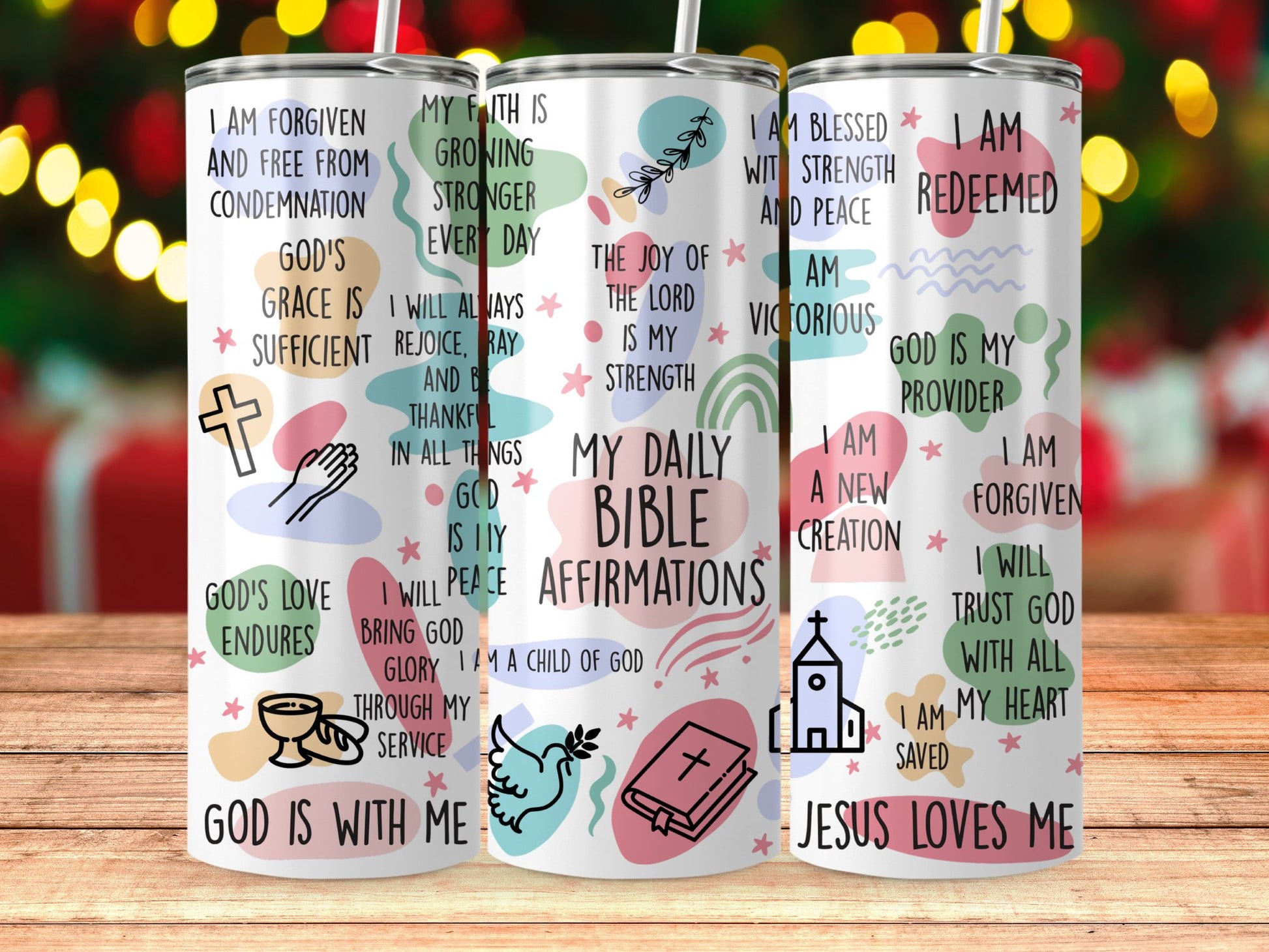 Daily Bible Affirmations Inspirational Cup product