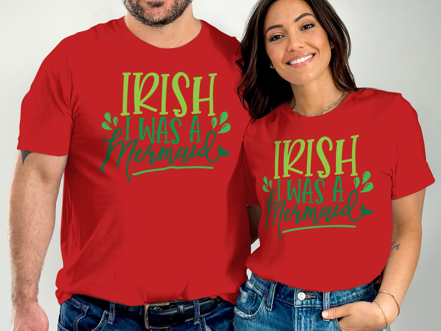 IRISH I Was A Mermaid Graphic T-Shirt Fun Holiday Tee
