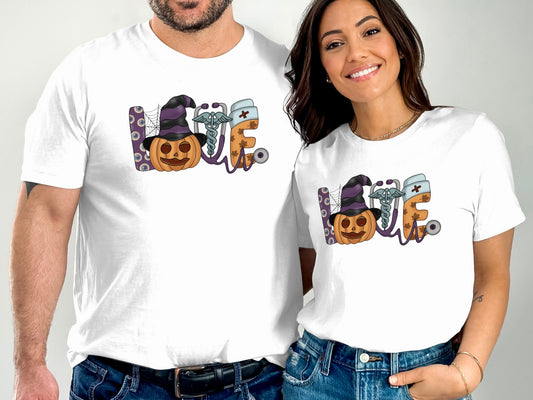 Halloween Love Shirt with Pumpkin Graphic product type