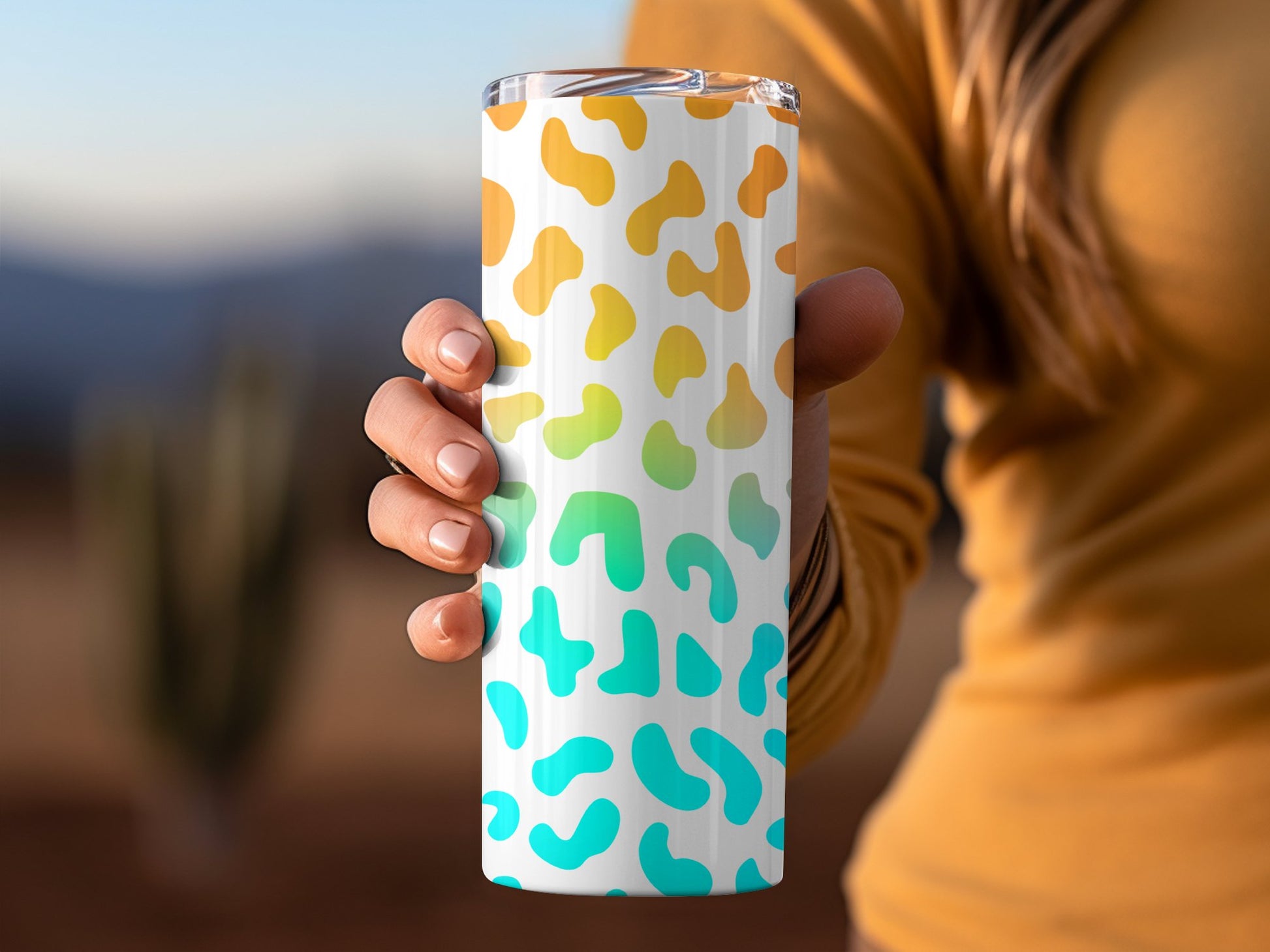 Gradient Leopard Print Tall Travel Mug product