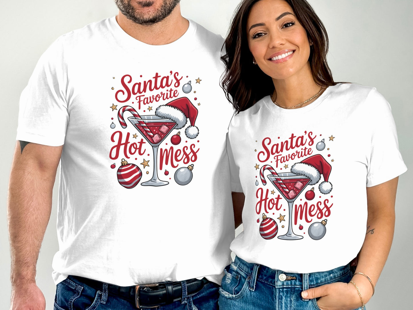 Santa's Favorite Hot Mess Graphic Tee Shirt