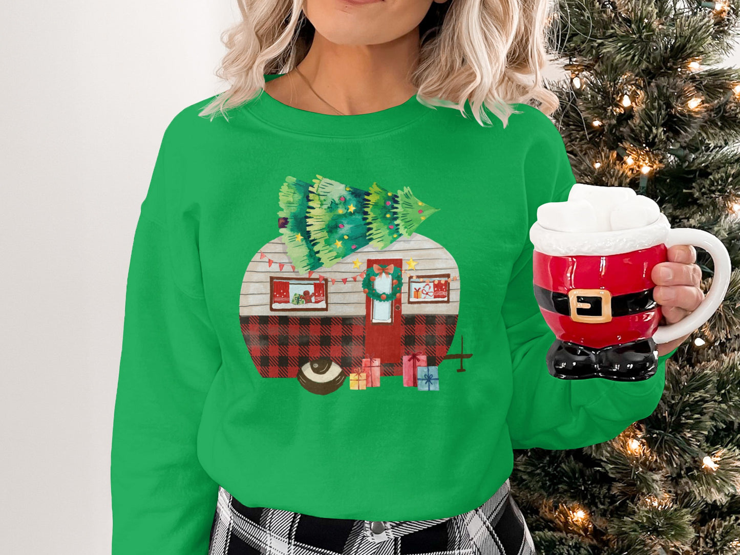 Festive Christmas Graphic Sweatshirt Perfect for Holidays