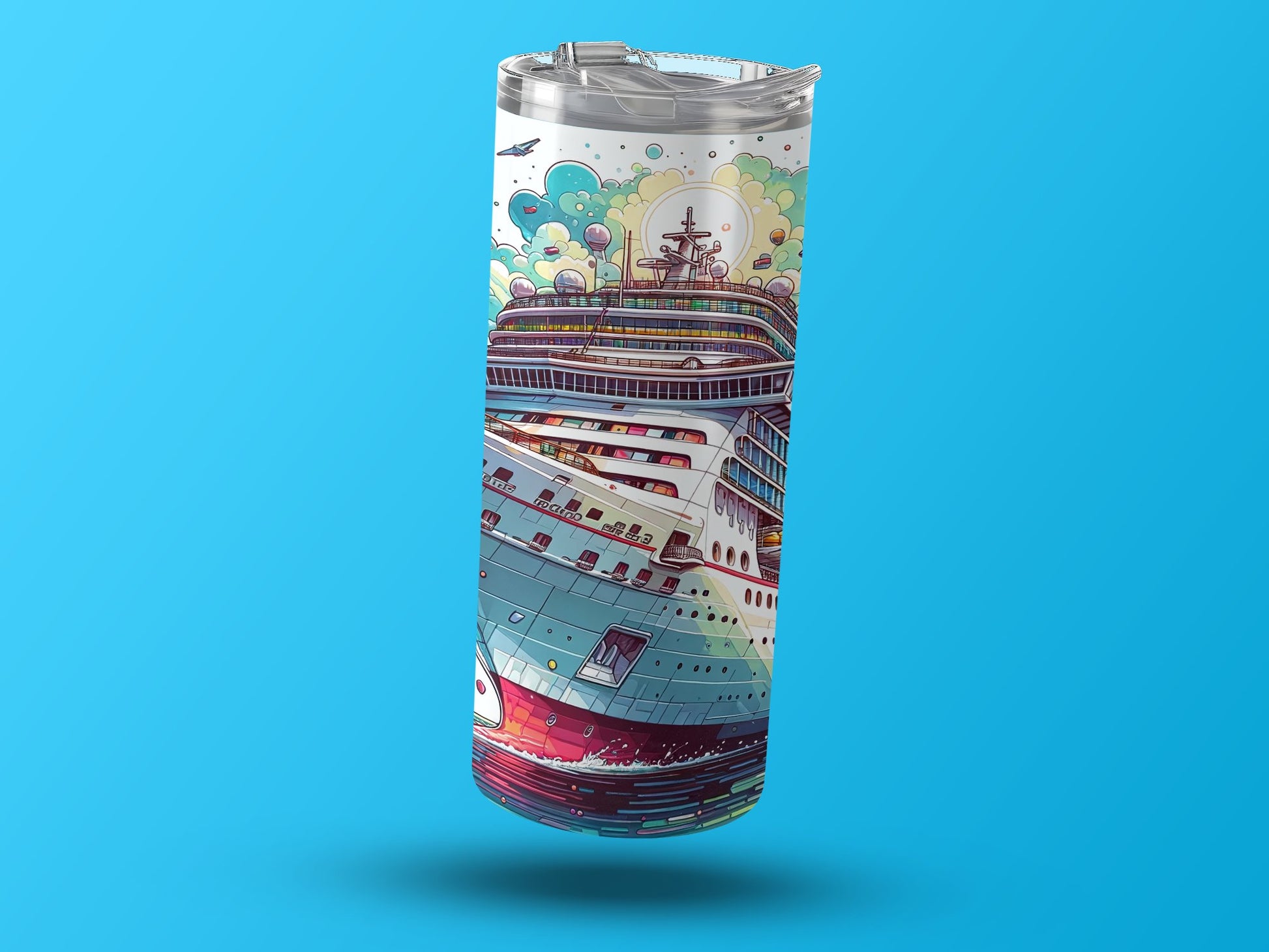 Artistic Cruise Ship Scene Insulated Tumbler product