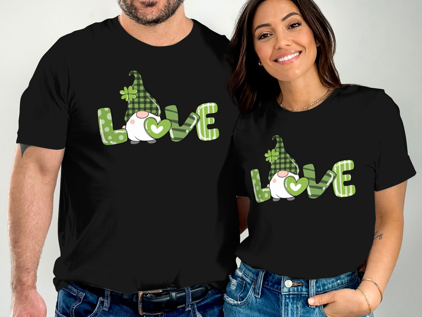 St. Patrick's Day Gnome Love Themed T-Shirt
