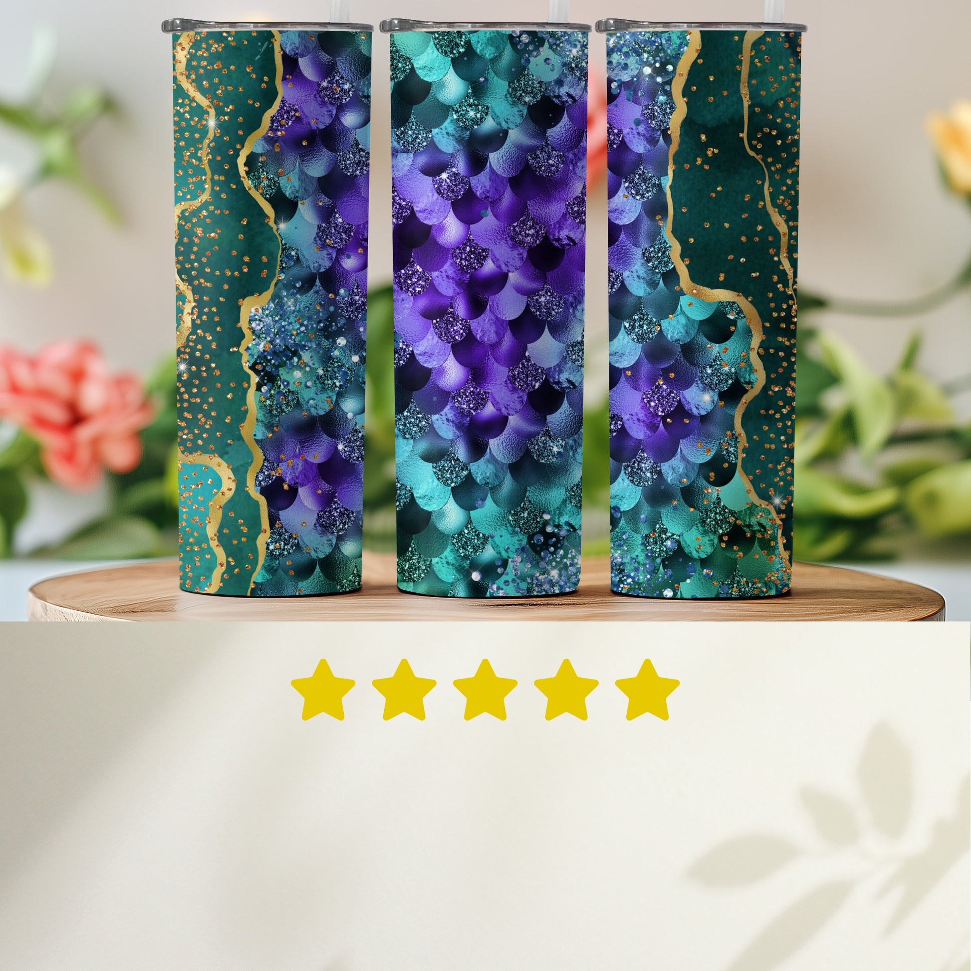 Shimmering Mermaid Scales Design Tumblers product