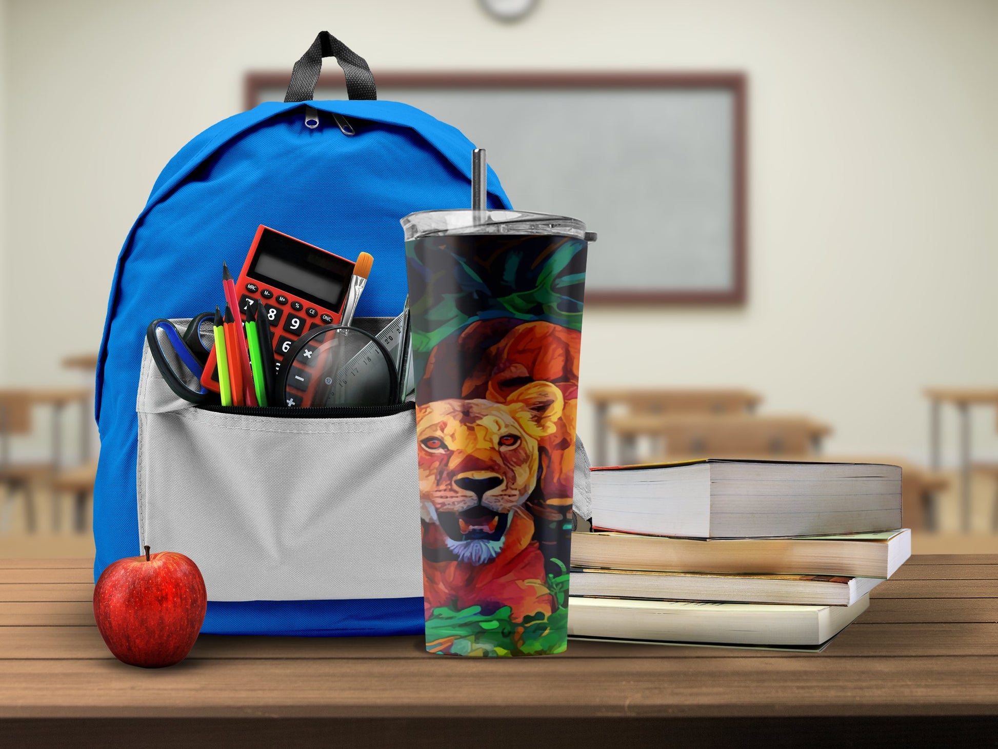 Colorful Lion Print Insulated Drinkware Tumblers product